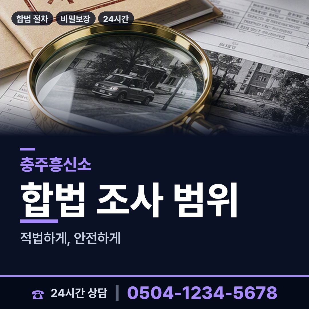 충주 교현2동 탐정사무소 상담 안내